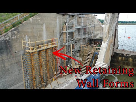 Tobacco River Dam - Scaffolding Installed - Pouring New Retaining Wall! - Dam Collapse - Wixom Flood