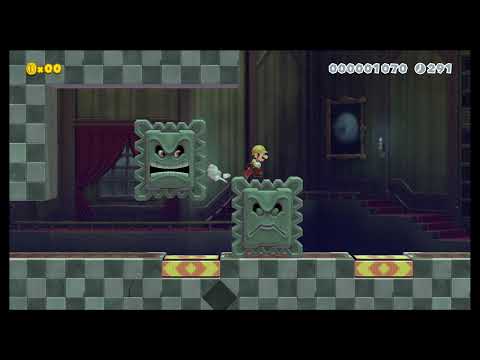 Custom Super Mario 3D World Levels: "Thwomp Cat Speedway" by, Brakertech
