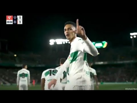 Gol de Alvaro Rodriguez Hoy, Elche - Barcelona (1-1) Resumen y goles | Laliga EA Sports 2025/2026