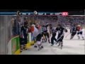Brian Campbell Hit On RJ Umberger (With Rick Jeanneret) HD