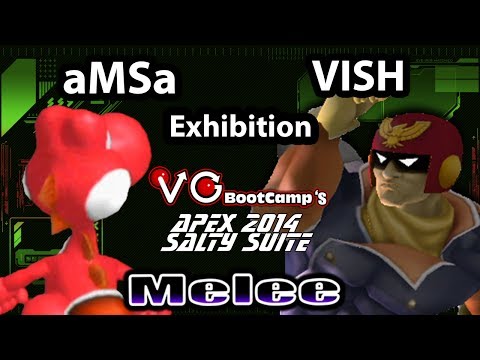 Salty Suite - aMSa (Yoshi) Vs Vish (Falcon) SSBM Exhibition - Super Smash Bros. Melee