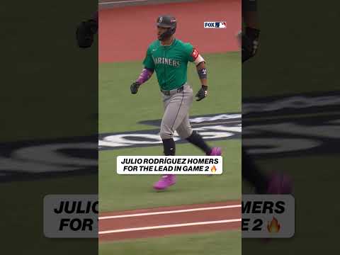 JROD GOES YARD 💪 #mlb #juliorodriguez #jrod #baseball #homerun #mariners