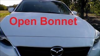 How to open bonnet or hood Mazda 3