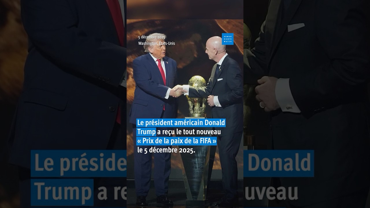 FIFA : Un « prix de la paix » pour Donald Trump