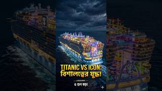 বিশ্বের সবচেয়ে বড় জাহাজ! 🤯 Titanic থেকেও ৫ গুণ বড় Icon of the Seas #didyouknow #ship #facts
