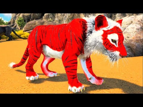 A História Do Pequeno Tigre, Pulei No Oceano Para Mim Salvar Dos Leões! Ark Survival Evolved