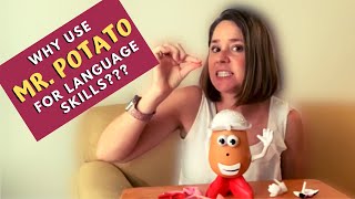Speech Therapy- working on language skills with Mr. Potato Head