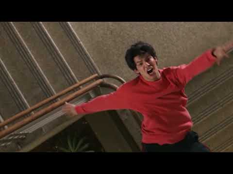 The cobra kai school fight but its mr blue sky