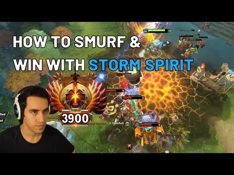 Dota 2 Smurf Storm Spirit Gameplay! How to play Strom Spirit Mid! #Dota2