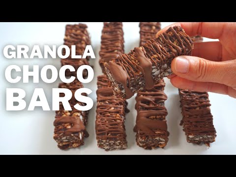 Easy Chocolate Oat Bars Recipe| Healthy and Vegan Chocolate Granola Bars for Snack or Breakfast