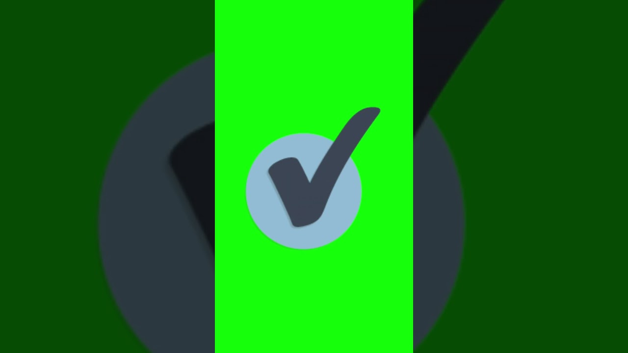 Tick Mark  Check Mark Chroma key effect Green screen animation  #chromakey #motiongraphics