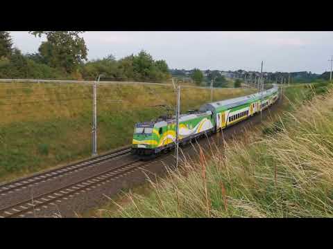 EU47-004 z KM 51120 "Słoneczny BIS" rel. Gdynia Gł. - Warszawa Centralna na łukach pod Prabutami.