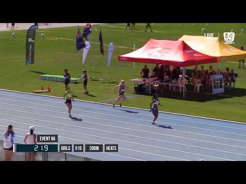 GIRLS U15 200M HEAT 2 - 2018 STATE TRACK AND FIELD CHAMPIONSHIPS // LAVicTV