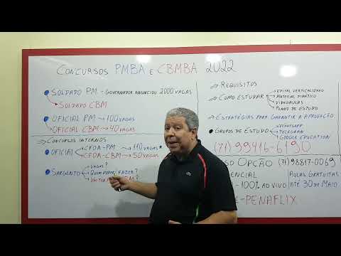 Concursos PM - CBM - BA 2022 - Vídeo 1 - Abertura dos trabalhos para esses novos concursos.