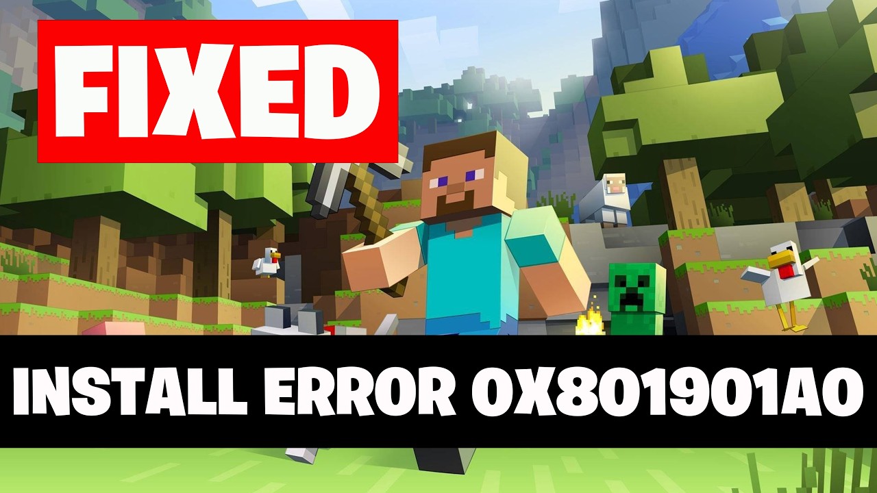 Minecraft Launcher/Minecraft Java & Bedrock Not Installing Error 0X801901A0 On PC FIX