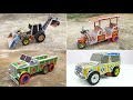 DIY 4 Amazing Matchbox TOYs You Can Make At Home Matchbox JCB Truck Matchbox Tuk Tuk Rickshaw