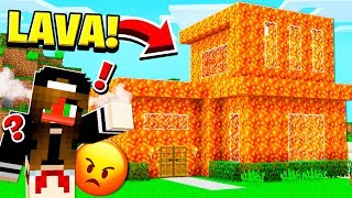 Turning HER House Into LAVA **PRANK** in Minecraft!