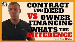 Contract For Deed VS Owner Financing What