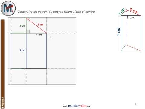 comment construire le patron d'un prisme droit a base triangulaire