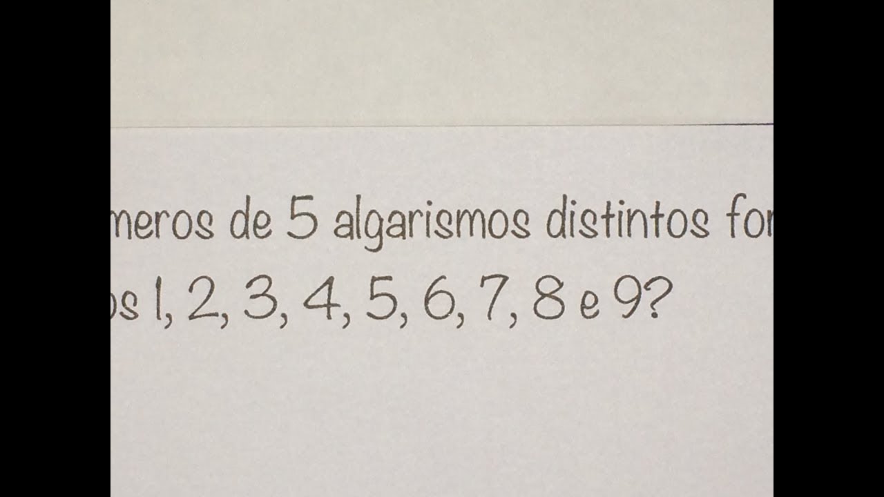 MFUNA | AC4 - Arranjos com ALGARISMOS distintos para formar NÚMEROS