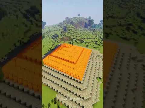 Minecraft Lava Cast Pyramid Hack #shorts