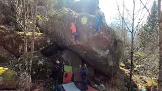 Photo of problem La Tempesta Perfetta in Val di Mello boulder Area