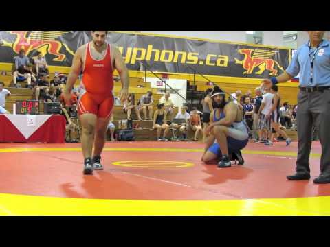 2012 FISU Trials: 120 kg Greg Rossy vs. Gurjot Kooner