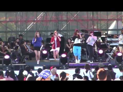 [111009] KBS Concert - 4minute - Hot Issue [SoundCheck] - Overpeck - NY Korea Festival