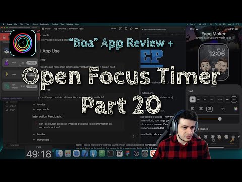 [iOS Dev] "Boa" app review + Open Focus Timer, pt. 20 | SwiftUI Mobile App Development thumbnail