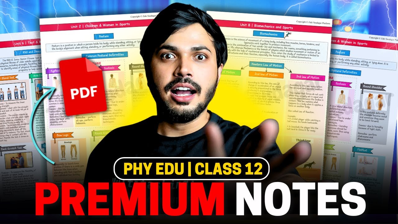 Physical Education Notes 🔥 How to Download Notes PDF Class 12 | Score 100/100 | CBSE Boards 2025-26