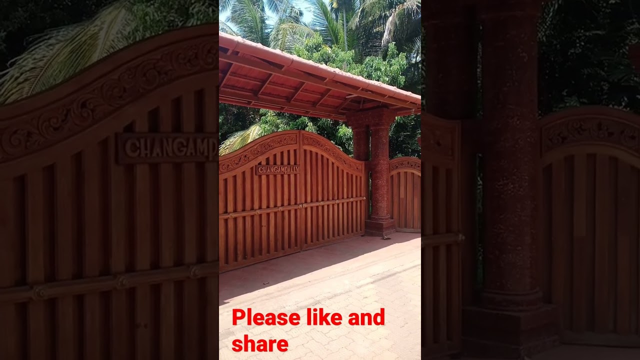 Matel and wood combination Gates#keralatraditional#gatedesigns