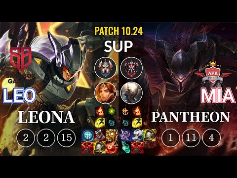 SB Leo Leona vs APK Mia Pantheon Sup - KR Patch 10.24