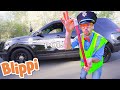 Blippi Explores A Police Car Educational Videos For Kids