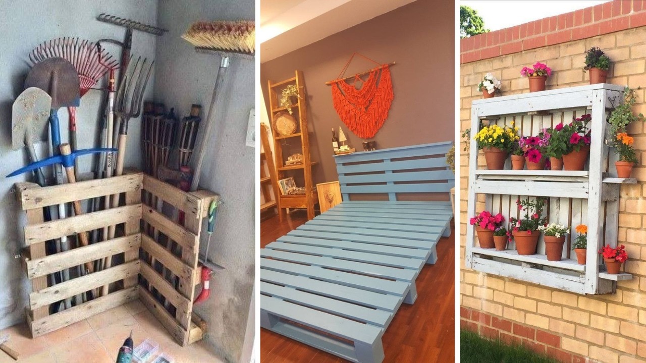 +177 iDEIAS incríveis de MOVEIS FEITOS com PALETES e criar peças únicas, sustentáveis gastando pouco