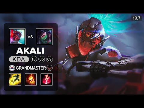 Akali vs Yone Mid - KR Grandmaster - Patch 13.7 Season 13