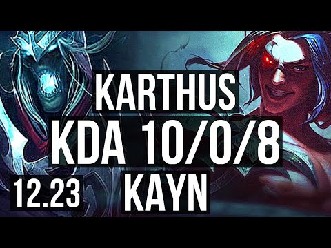 KARTHUS vs KAYN (JNG) | 10/0/8, Legendary, 600+ games, 1.0M mastery | KR Master | 12.23