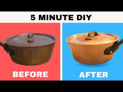 INSANE 5 Minute Copper Pan Restoration DIY