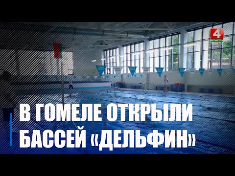 В Советском районе Гомеля ко Дню Победы открыли бассейн «Дельфин» видео
