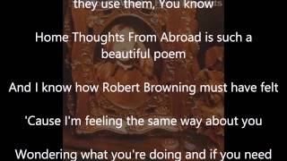 Clifford T. Ward - Home Thoughts From Abroad (With Lyrics)