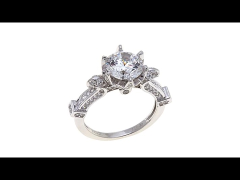 2.70ctw Absolute  Round with Pav Fancy Ring