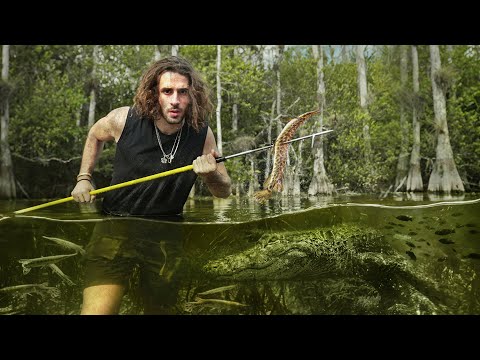 I survive 24 hours in the Everglades! (I get attacked by an alligator)