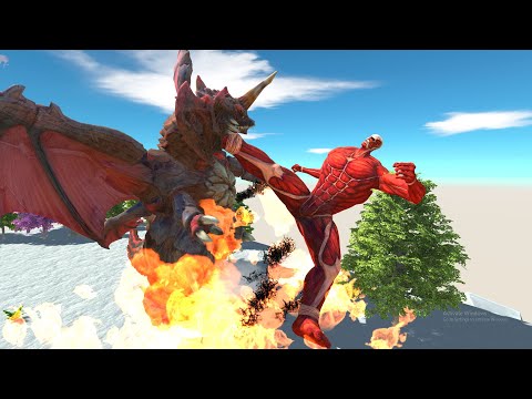 Destoroyah vs Colossal Titan - Animal Revolt Battle Simulator