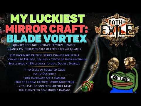 My Luckiest Craft Ever: Creating the MIRROR Blade Vortex Explode Bow [PoE 3.22 Ancestors]