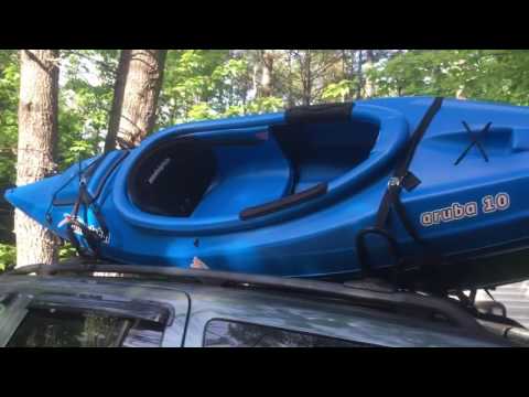 How To Secure a Kayak On Car or SUV Using J Bar Roof Rack