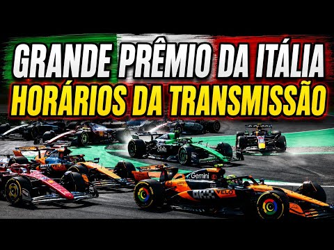 F1 2026 - GRANDE PREMIO DA ITALIA - HORARIO DA TRANSMISSÃO NA TV GLOBO E SPORTV3