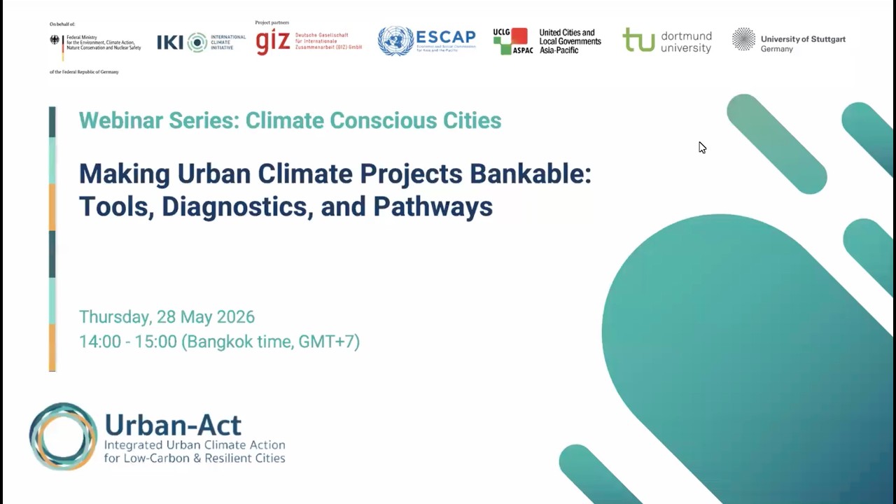 Making Urban Climate Projects Bankable: Tools, Diagnostics and Pathways