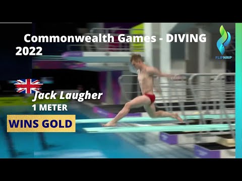 2022 Jack Laugher wins - Mens 1 Meter Commonwealth Games Diving