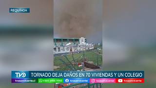 En Requínoa, Tornado deja 70 viviendas sin techumbre y un colegio en deplorables condiciones