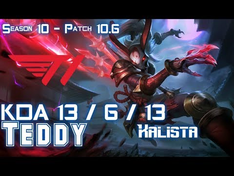 T1 Teddy KALISTA vs KAI'SA ADC - Patch 10.6 KR Ranked