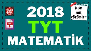 2018 TYT MATEMATİK +PDF - 2018 TYT Matematik Soru